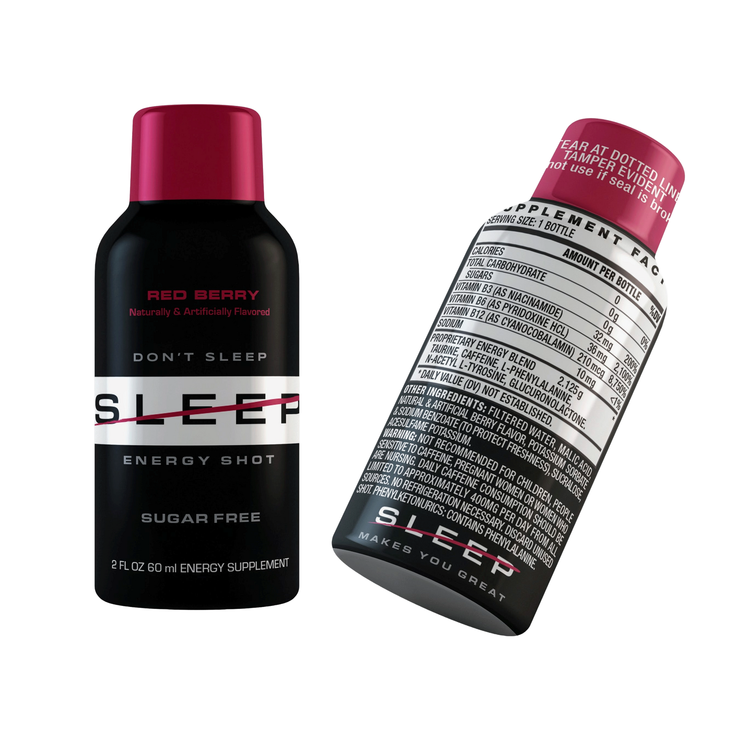 Don't Sleep Energy Shot - Red Berry (12 Pack)
